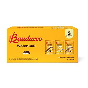[SnS] $6.17 | 3-Pack Bauducco Wafer Rolls (Variety Pack) at Amazon