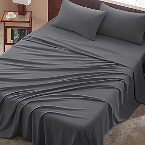4-Piece USXIBEI Oeko-Tex Certified Brushed Microfiber Sheet Set (Queen, Dark Grey) $14.49 + Free Shipping w/ Prime or on $35+