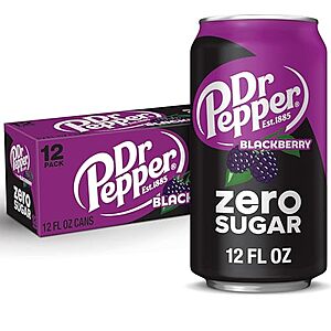 [AC] $15.09* | 3 × 12-Pack 12-Oz Dr Pepper Blackberry Zero Sugar ($5.03 each) at Amazon (41.9￠ each)