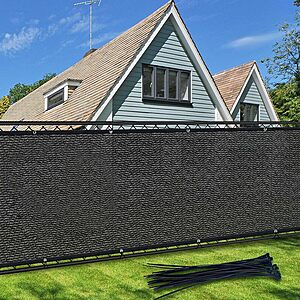 Privacy Screen Fence, TOTU 6ft x 50ft Heavy Duty Shade Net Cover, for Wall Garden Yard Outdoor Home Decoration, Black $34.5