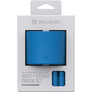 $5: STANLEY Quencher 40oz Boot & Straw Cover Cap Silicone Protector Set – Azure: STANLEY Quencher 40oz Boot & Straw Cover Cap Silicone Protector Set – Azure at Amazon