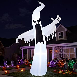 12' Joiedomi Lighted Scary Ghost Inflatable Halloween Yard Decor   $34.99 + Free Shipping w/ Prime or on $35+