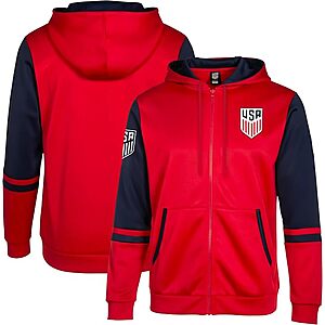 Icon Sports USMNT Full-Zip Hoodie (Navy or Red) from $6.48 + Free Shipping w/ Prime or on $35+
