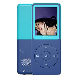 Amazon - CONODO Bluetooth 5.3 MP3 Player w/ 32GB TF Card (Blue) $17.99 w/ Code
