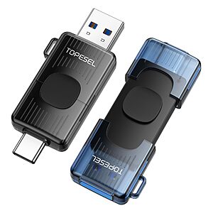 Amazon – TOPESEL 2-Pack 64GB USB-C Flash Drives - $19.99