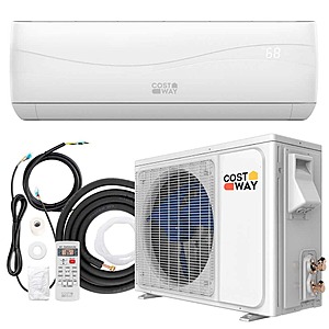 17 SEER2 9,000 BTU 0.75 Ton Ductless Mini Split Air Conditioner with Heat Pump 208/230V $488.86