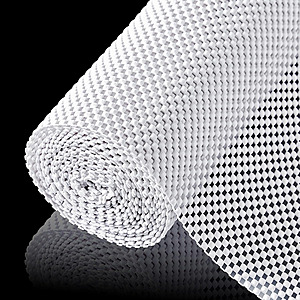 Prime: ALIUNI Non-Slip Shelf Liner 12" x 120" White $7.98 + Free Shipping