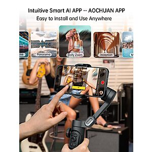 AOCHUAN Smart XE 3-Axis Phone Gimbal Stabilizer for iPhone $29.65