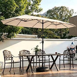 Autlaycil 13ft Patio Umbrella with Crank System and Sturdy Ribs(Beige) $59.99 + Free S&H at Walmart