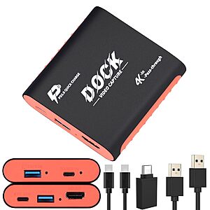 2-in-1 Switch 2 Dock & Capture Card, 1080P 60FPS for Switch 2/OLED & USB-C $24.99