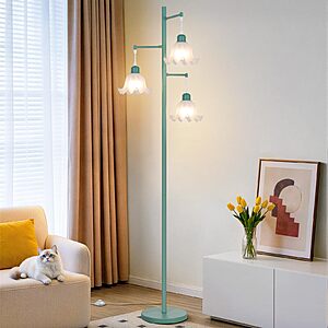 3 Light Vintage Flower Floor Lamp (Green) $39.99 + Free Shipping