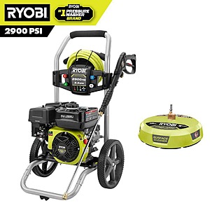 RYOBI 2900 PSI 2.5 GPM Cold Water Gas Pressure Washer with 212cc Engine and 15 in. Surface Cleaner $299