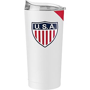 20-Oz Logo Brands USA Men's National Soccer Vintage Stainless Steel Tumbler w/ Slider Lid (Various) $7 + Free Shipping w/ Prime or on $35+