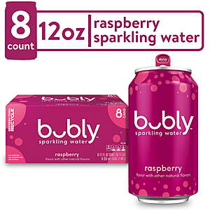 BUBLY Sparkling Water 8ct 12oz: $3.38-$3.57ea, get $1 Walmart Cash WYB 2. Free Walmart+ shipping or pick up