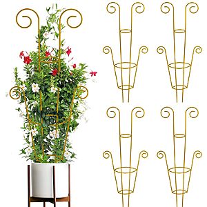 4-Pack 30" Zoutog Rustproof Indoor/ Outdoor Decorative Climbing Plant Trellis (Golden) $9.99 + Free Shipping w/ Prime or on $35+
