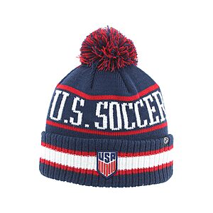 U.S. Men's Soccer Officially Licensed USMNT Youth Pom Beanie Freestyle $7 + Free Shipping w/ Prime or on $35+