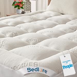 $44-$53 FS AMAZON BEDLORE Queen or King Mattress Topper , Thick Pillow Top Mattress Pad Stretchable Pockets Fit 6”-18” Mattress