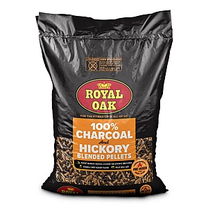 $12.97 Free Delivery/Pick Up Home Depot Royal Oak 20 lb. 100% Charcoal and Hickory Blended Pellets