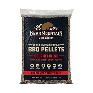 $14.97 free pick up or Deliver Home Depot Bear Mountain 40 lbs. BBQ Pellets - Gourmet Blend