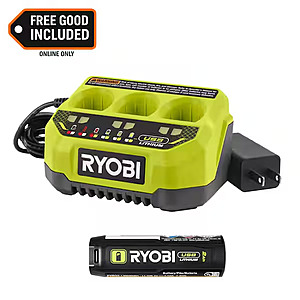 USB Lithium 3-Port Charger with USB Lithium 2.0 Ah Lithium Rechargeable Battery plus additional free 2ah battery $39.99