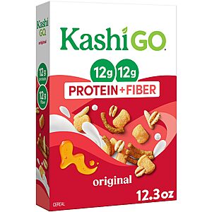 [S&S]Kashi GO Protein Cereal, 12g Protein, 12g Fiber, Original, 12.3oz Box $3.79 + Free S&H w/ Prime or $35+