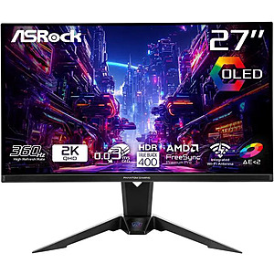 ASRock Phantom Gaming 27" 1440p 360Hz QD-OLED (PGO27QFV) $399
