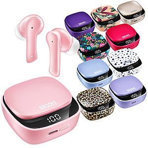 Groovz True Wireless Earbuds 26-Hour Playtime + Smart Charging Case (10 Color Choices) $19.99 + Free Shipping