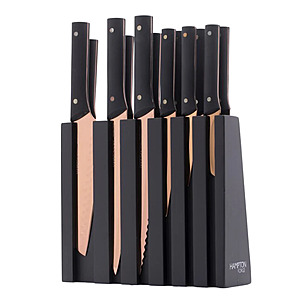 Hampton Forge 13-Piece Knight Copper Cutlery Block Set $39.99 + Free S/H