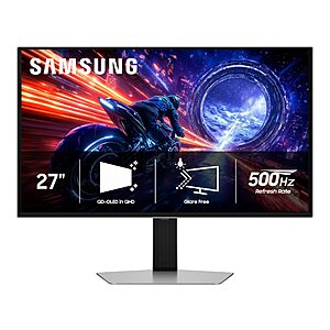 Samsung 27” Odyssey OLED G6 (G60SF) QHD QD-OLED Gaming Monitor, 500Hz Refresh Rate, 0.03ms (GtG) Response Time $599.99