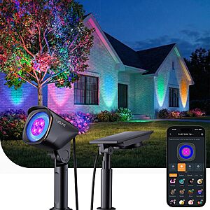 Prime Members: Linkind Smart SL6C Outdoor RGB Color-Changing Solar Spotlight w/ Dual Solar & USB-C Charging $15.99 + Free Shipping w/ Prime or on $35+