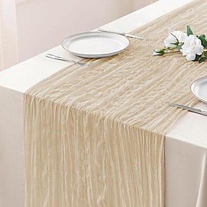 Prime: Veblandy Cheesecloth Table Runner 10FT Sage Green $3.15 + Free Shipping
