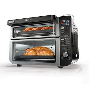 Ninja DCT451 12-in-1 Smart Double Oven with FlexDoor, Thermometer, FlavorSeal, Smart Finish, Rapid Top Convection and Air Fry Bottom , Stainless Steel $299.99