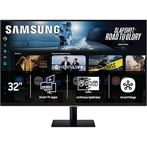 Samsung 32”M7 (M70F) Series 4K UHD Smart Monitor, Black or White $299.99