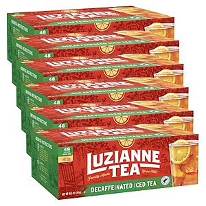 [NEW, SnS] $25.48 | 6-Pack 48-Count Luzianne Decaffeinated Iced Tea Bags at Amazon