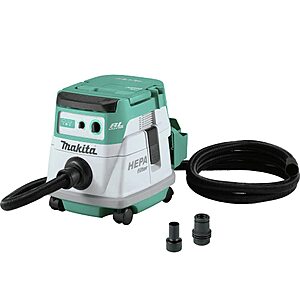 Makita XCV21ZX 36V (18V X2) LXT® Brushless 2.1 Gallon HEPA Filter Dry Dust Extractor, Tool Only $529