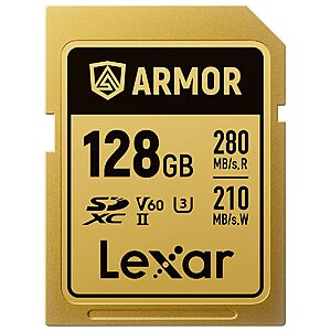 Lexar Armor Gold 1TB UHS-II V60 SDXC Memory Card $414.99