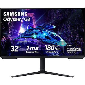 Samsung 32-Inch Odyssey G3 (G30D) Series FHD Gaming Monitor, 1ms, 180Hz $199.99