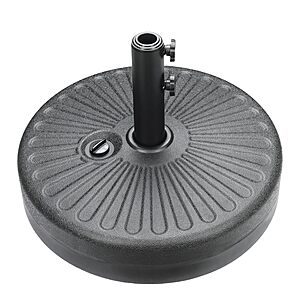 HealSmart Outdoor Patio Umbrella Base Stand, 50lbs Heavy Duty Water Filled Holder for Lawn & Garden, Round, Black $24.1