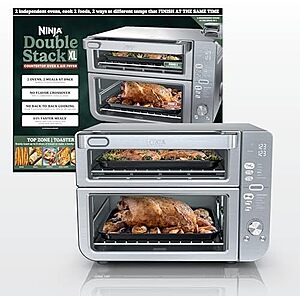 [Resale, AC] $160.44 | Ninja Double Stack XL 12-in-1 Air Fryer Toaster Oven Combo (DCT601) (Used - Like New) at Amazon