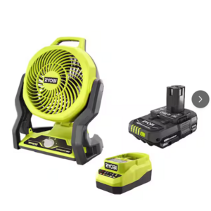 Ryobi ONE+ 18V 7-1/2" Whisper Series Cordless Hybrid Fan w/ 2.0Ah Battery & Charger $79.97 + Free Store Pickup at Home Depot
