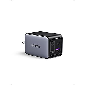UGREEN Nexode 65W Wall Charger, 4-Port, GaN Fast Charging Block $24.99