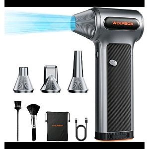 *OPEN BOX* WOLFBOX MF200 Compressed Air Duster w/Removable Battery &amp;amp; 4 Nozzles Mini Blower