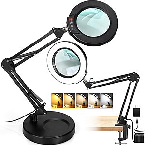 2-in-1 Seylae 12X Magnifying Glass w/ 5-Mode Light & Stand $19.99 + Free Shipping w/ Prime or on $35+