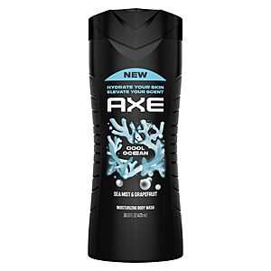TWO for $5.28 S&S/Q/Promo AXE Cool Ocean Men's Body Wash With Essential Oils 16 fl oz | 12H Refreshing Scent Body Wash For Men, Clean and Fresh Scent
