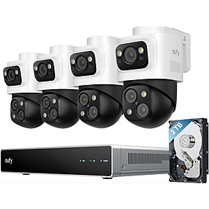 eufy PoE NVR Security System S4 Max 8CH 16MP Triple Lens Camera 360°PTZ Refurb $549.99