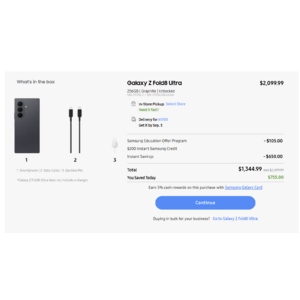 YMMV, EDU, Samsung Galaxy Z Fold8 Ultra $1345