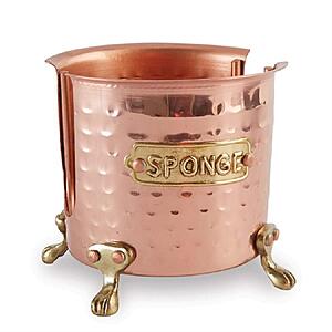$14.00: Mud Pie Kitchen Sponge Holder Caddy, Copper