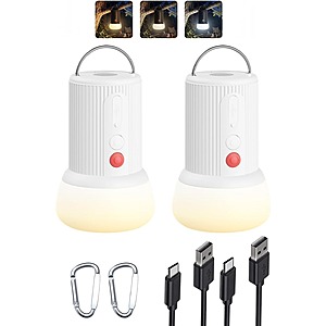 2-Pack EZVALO 6000mAh LED Rechargeable Camping Lantern $13.85 + Free Shipping w/ Prime