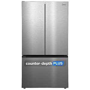 + 2 yr prot plan, free deliv, free haul away, Midea Counter-Depth PLUS 26.5-cu ft 36-in Wide French Door Refrigerator with Dual Ice Maker, $1199, Lowe's