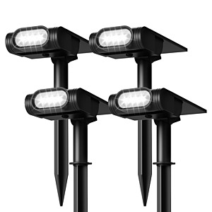 4-Pack EZVALO Outdoor Solar Spot Lights (Cool White) $13 + Free Shipping w/ Prime